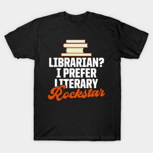 Literary Rockstar Design for Librarians Librarian Gift T-Shirt